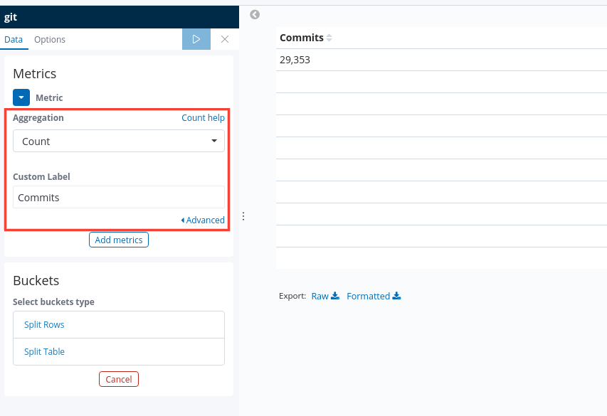 metrics set